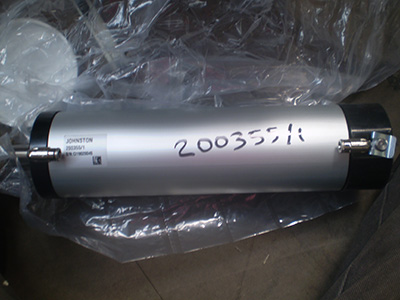 Pneumatic cylinder used to lift/lower gutter brooms